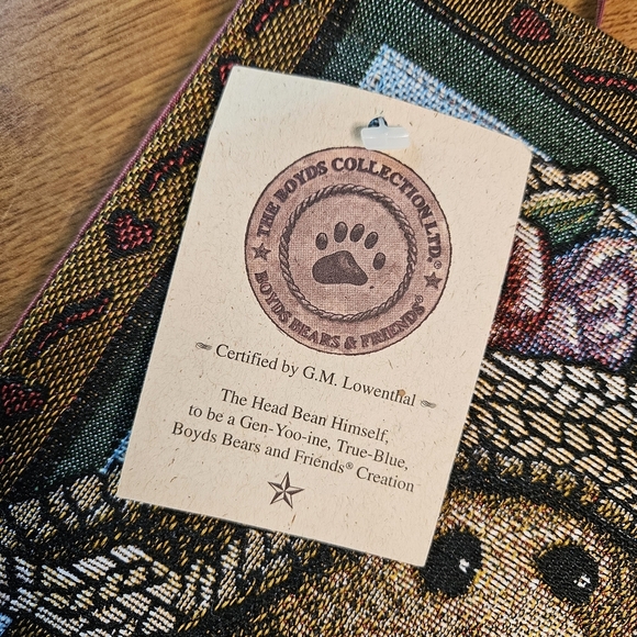 Boyds Bears Afternoon Tea "Best Friends" bell pull / tapestry / banner - Picture 5 of 7